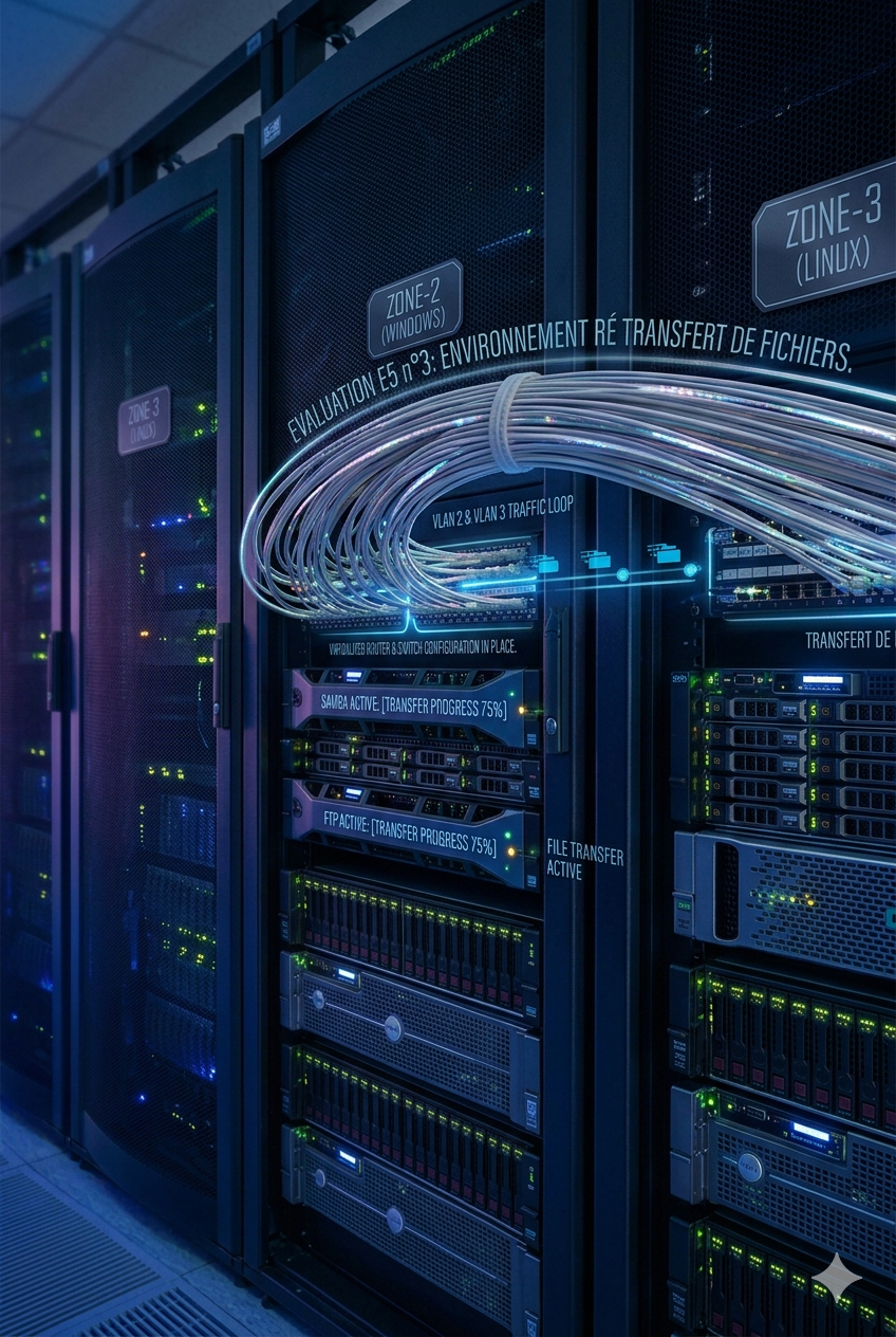 E5 n°3 — Initier un environnement virtuel avec un routeur un switch et un vlan 3