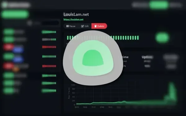 Tableau de bord Uptime Kuma — supervision de disponibilité